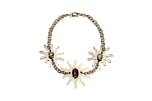 Collana choocher sole con cristalli