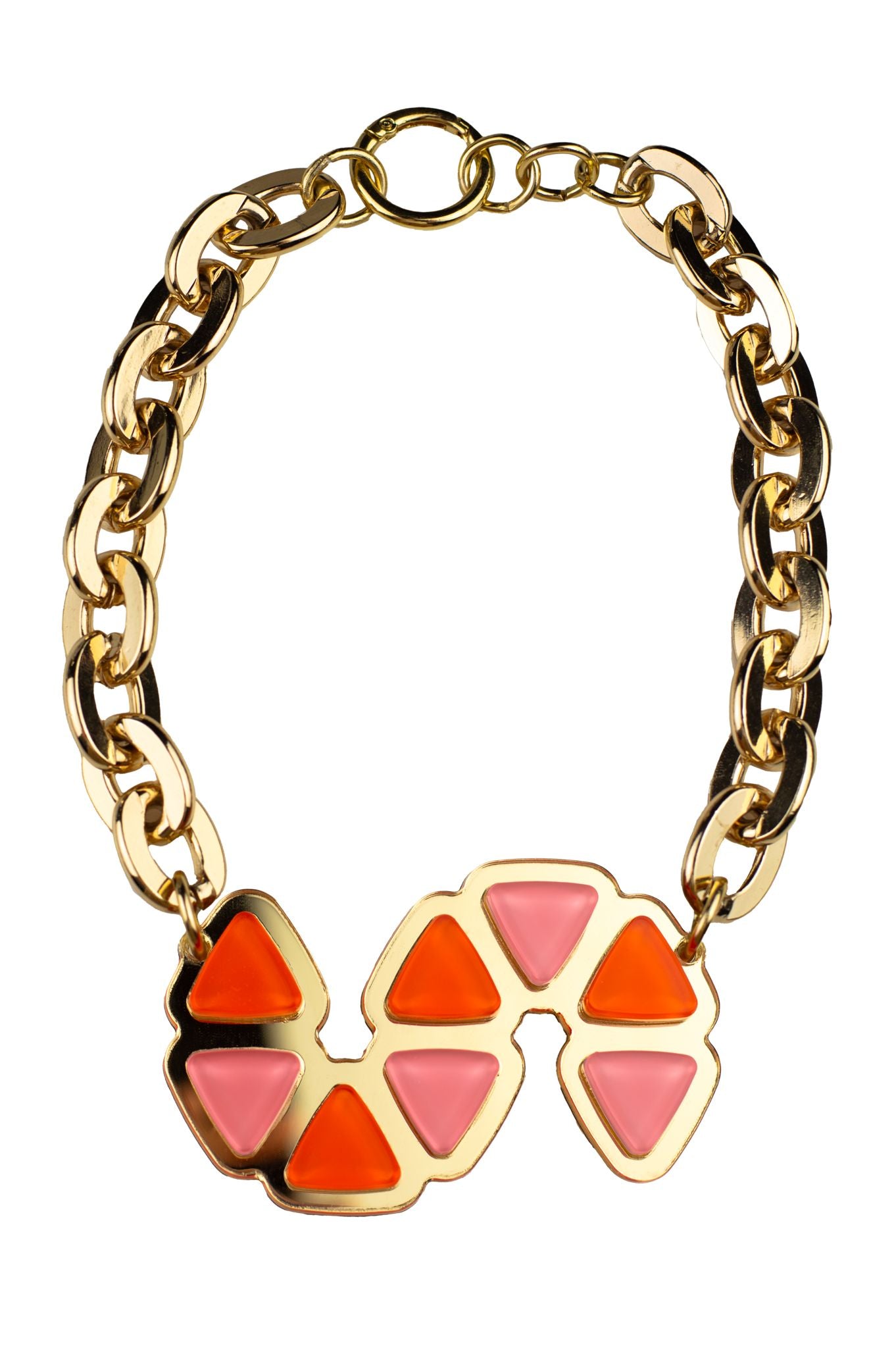 Collana geometrica multicolor modello Capri