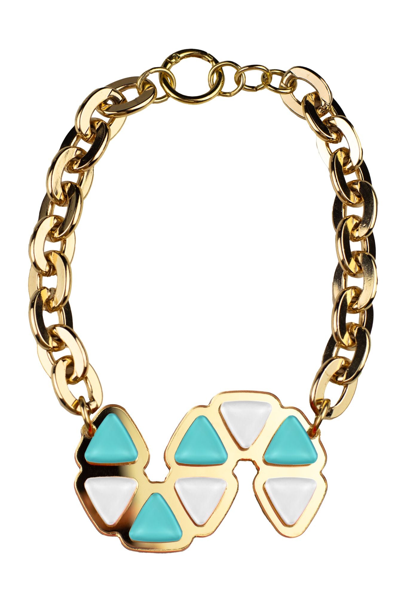 Collana geometrica multicolor modello Capri