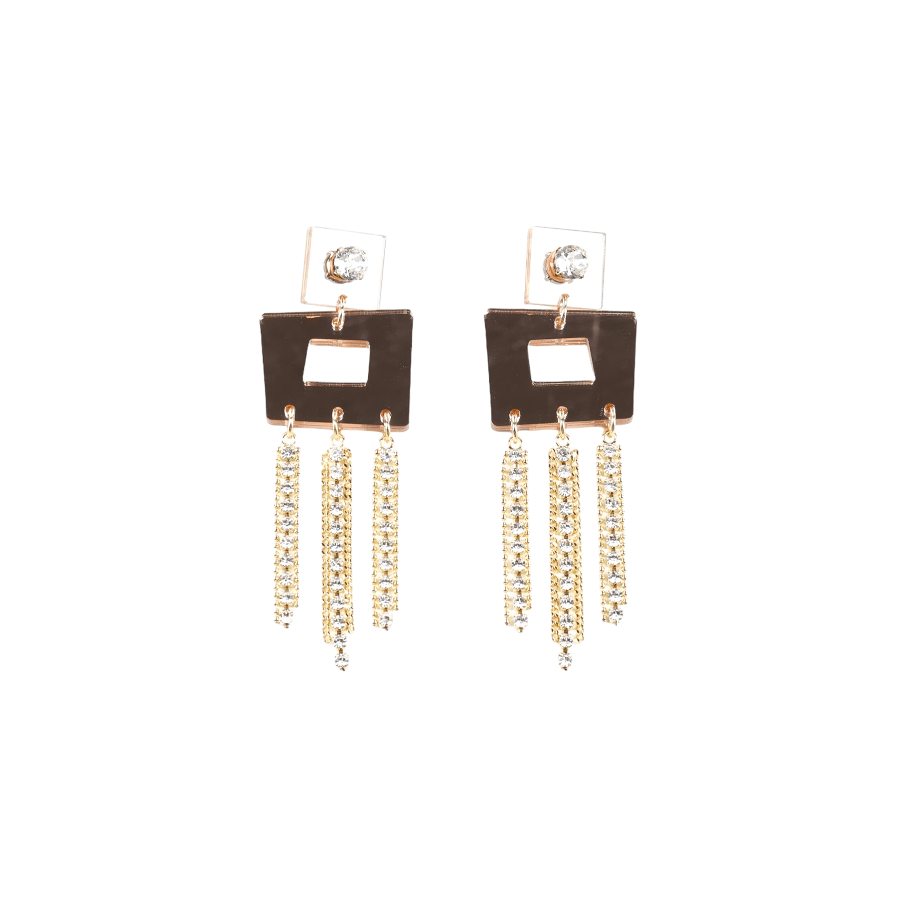 Cristal Square Earrings - Sadr Botein