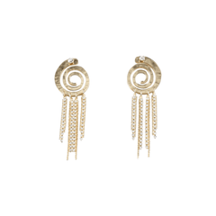 Spiral Earrings Crystal - Sadr Botein