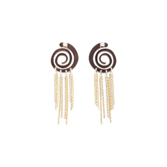 Spiral Earrings Crystal - Sadr Botein